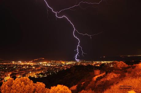 Cagliari sotto i fulmini