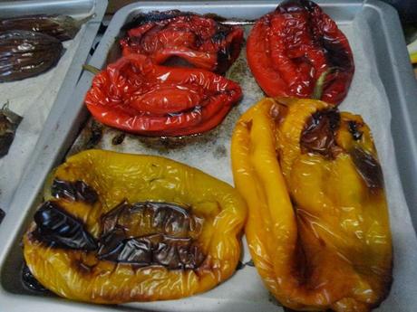 Peperoni e melanzane arrostiti al forno