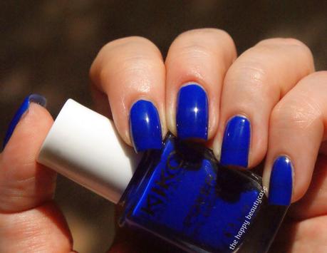 Kiko LE Daring Game Poker Nail Lacquer #05 Exclusive Blue Swatch and Review