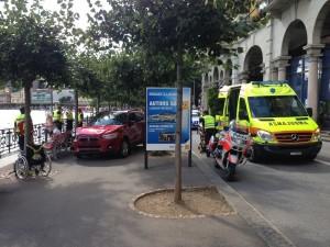 Il luogo dell'incidente, sul lungolago di Lugano (foto Rescue Media)