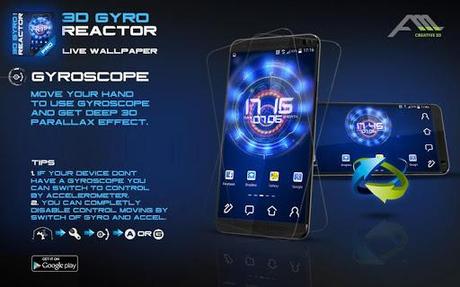  3D Gyro Reactor   un super Live Wallpaper per Android!!!