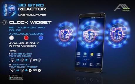  3D Gyro Reactor   un super Live Wallpaper per Android!!!