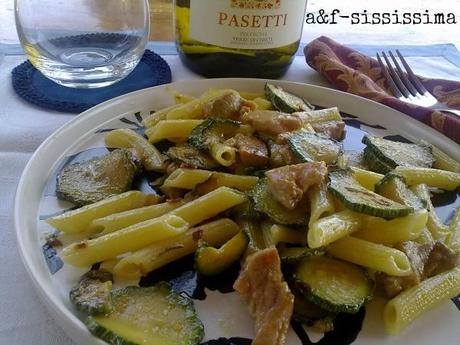 penne tonno fresco e zucchine