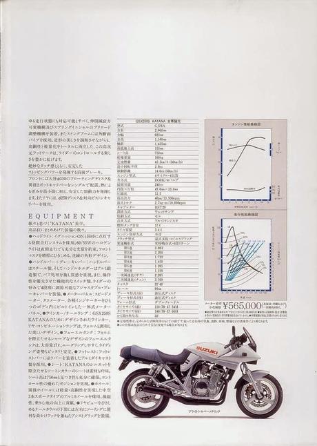 Vintage Japan Brochures: Suzuki GSX 250 S Katana 1991