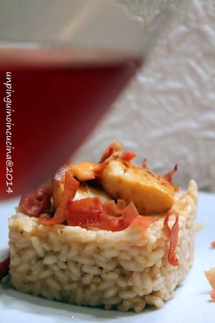 Risotto alle capesante con speck croccante