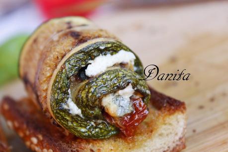 Involtini di zucchine con feta