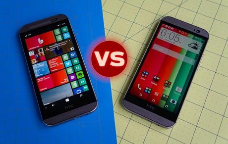 Confronto tra HTC One M8 Android e Windows Phone