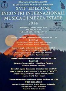 Agosto in Trentino: la XVII edizione della rassegna “Incontri Internazionali di Musica di Mezza Estate”