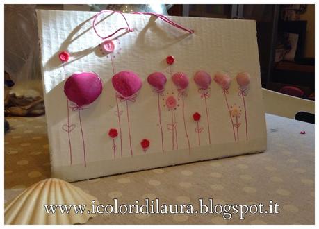 Come realizzare un quadretto floreale con le conchiglie...tutorial