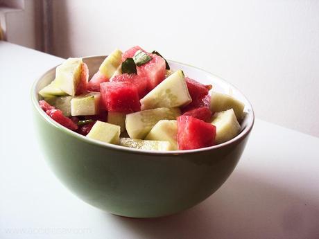 Insalata Estiva di Cetrioli e Anguria- Summer Spicy Salad with Cucumber and Watermelon | AccidiosaV