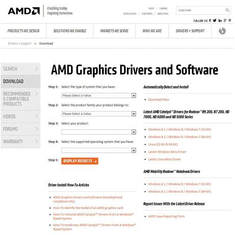 Come aggiornare i driver della scheda video AMD/ATI su Windows Vista, 7, 8 e 8.1?