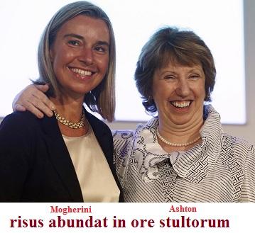 Mogherini e l'Alto rappresentante per gli affari esteri dell'Unione Europea Catherine Ashton