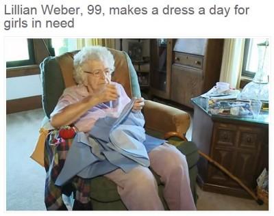 BAMBINI IN DIFFICOLTA’ – Ecco la nonna che cuce un abito al giorno +Foto