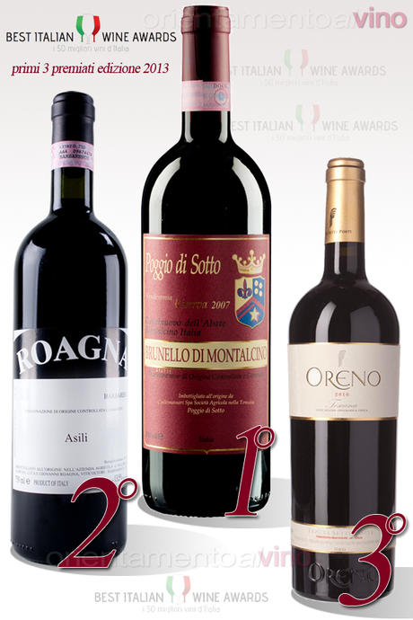 Best Italian Wine Awards 2014 i primi tre premiati edizione 2013