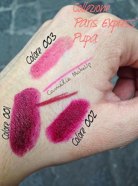 Pupa Paris Experience - Swatches rossetto I'm Lipstick 002 Berry Violet