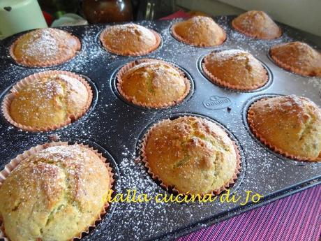 Muffins all'olio evo con pistacchi e limone