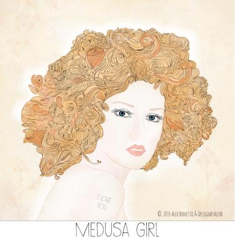 Medusa-Girl--illustrazione-ragazza-art print