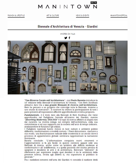 Biennale d’Architettura di Venezia - Giardini _ publish on Man In Town