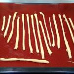 Grissini con lievito madre Pronti per essere infornati