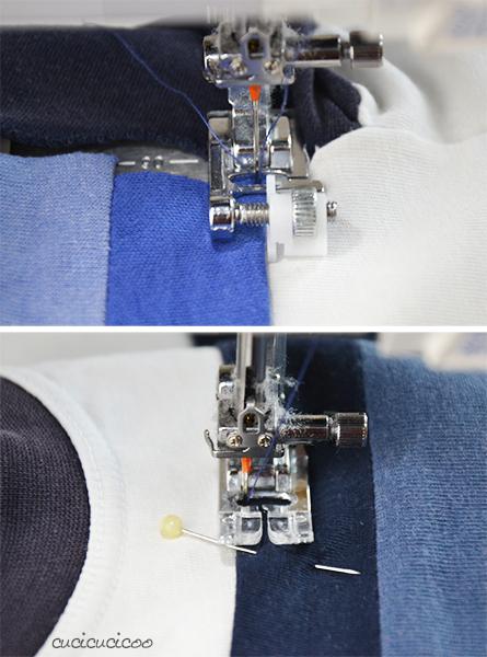 Come coprire un logo sui vestiti con strisce applicate Refashioning Tutorial: How to cover up logos on clothes with applique stripes