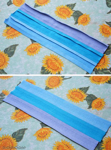 Come coprire un logo sui vestiti con strisce applicate Refashioning Tutorial: How to cover up logos on clothes with applique stripes