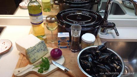 Moules au Bleu d'Aoste - Cozze al Bleu d'Aoste