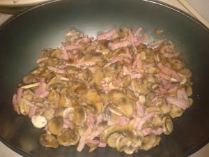 Funghi e pancetta