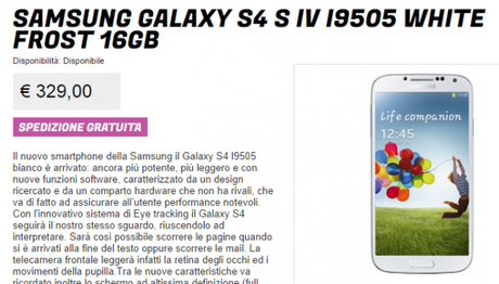 galaxy s4 glistockisti 600x342 Samsung Galaxy S4: da Gli Stockisti il prezzo più basso smartphone  samsung galaxy s4 offerta galaxy s4 