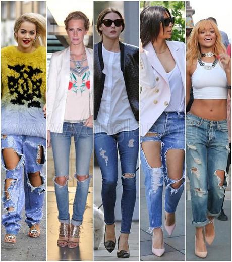 Jeans strappati: i modelli preferiti dalle stars!