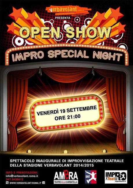 Open Show-Impro Special Night apre la stagione di Verbavolant a Roma locandina_open show_verbavolant roma