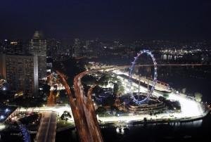 Lo spettacolare circuito del Gp di Singapore