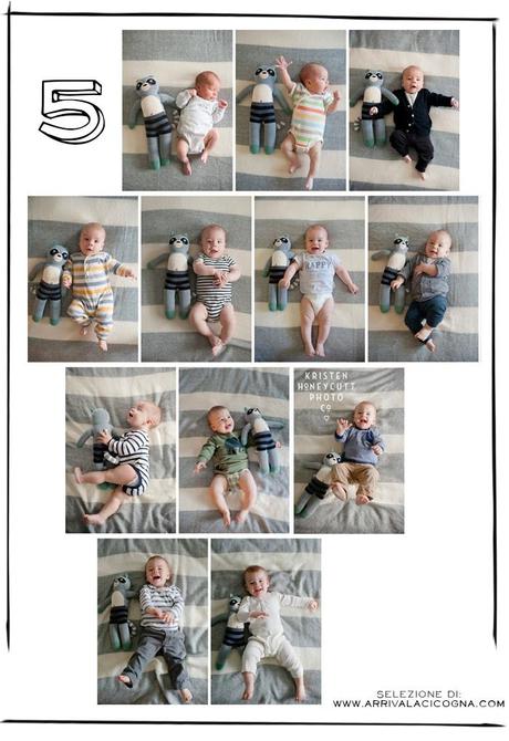 Il diario del primo anno: idee per fotografare i neonati mese per mese