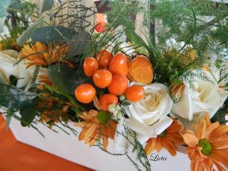 Matrimonio in bianco e arancio
