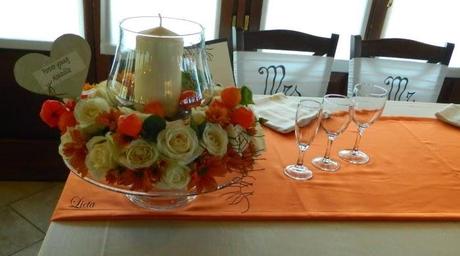 Matrimonio in bianco e arancio
