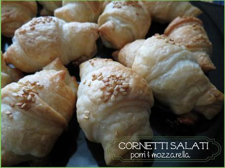 CORNETTI SALATI porri & mozzarella