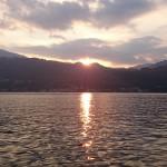 Torta, caffé e Persico Reale Il lago al tramonto!