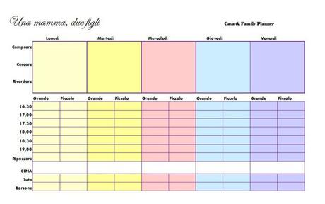 Planner per mamme con due figli planner