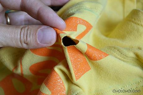 Tutorial: How to embellish clothing with slashed t-shirt reverse applique