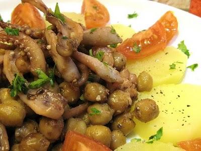 SETTECOSECHE.......- INSALATA DI MOSCARDINI CON CECI E PATATE