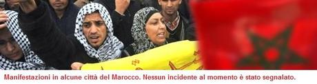 Marocco: manifestazione dei radicali islamici e di sinistra.