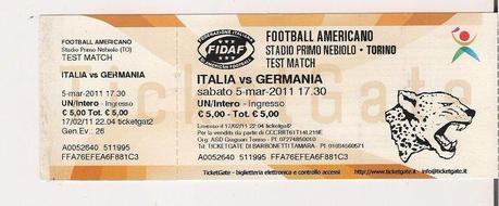 Football Americano: Italia-Germania ecco il biglietto!