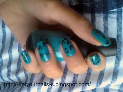 Tutorial: Blue Leopard Nails