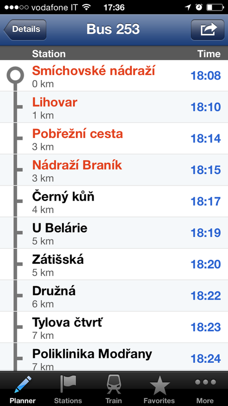 Jízdní řády (o Timetables) - Un'app essenziale per spostarsi facilmente con i mezzi pubblici in Repubblica Ceca!