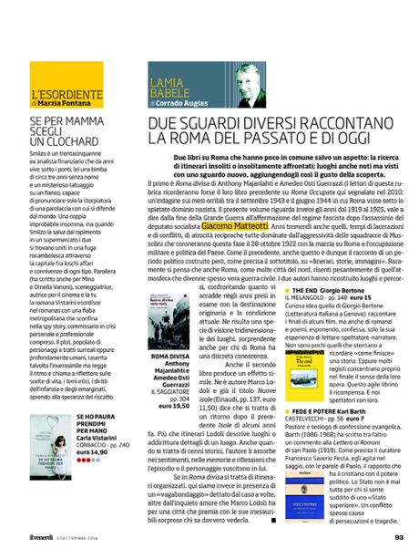 Rassegna dei Libri - 36° settimana - dal 4 settembre al 10 settembre 2014