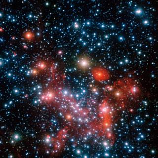 Il centro della Via Lattea osservato nel vicino infrarosso Credit: ESO/S. Gillessen et al.