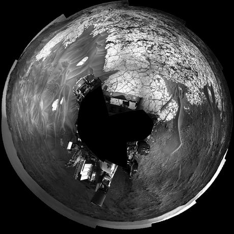 Curiosity Navcams left  sol 753 - Pahrump Hills