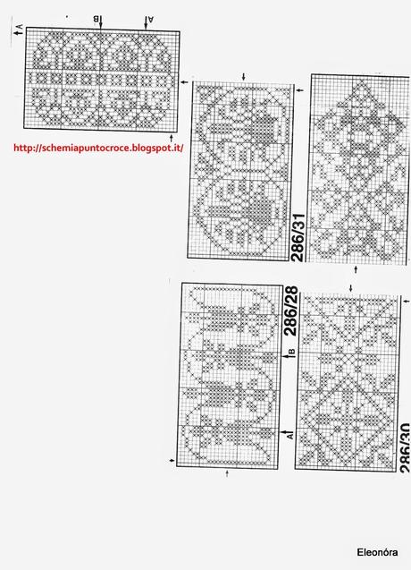 Raccolta di schemi a punto croce monocolore