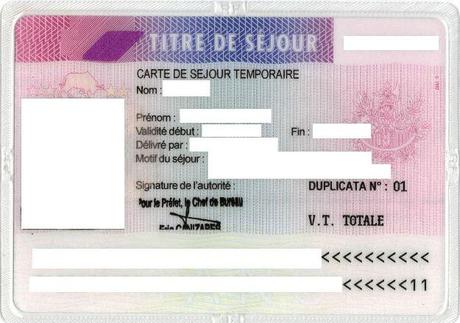 Titre de séjour français e permesso di soggiorno francese o estero per lavorare, vivere o studiare initalia