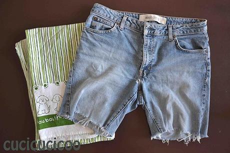 Refashion Tutorial: Make a box pleated skirt from jeans and sheets