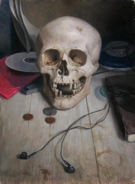 Carl Dobsky - Skull with Earbuds (2009)